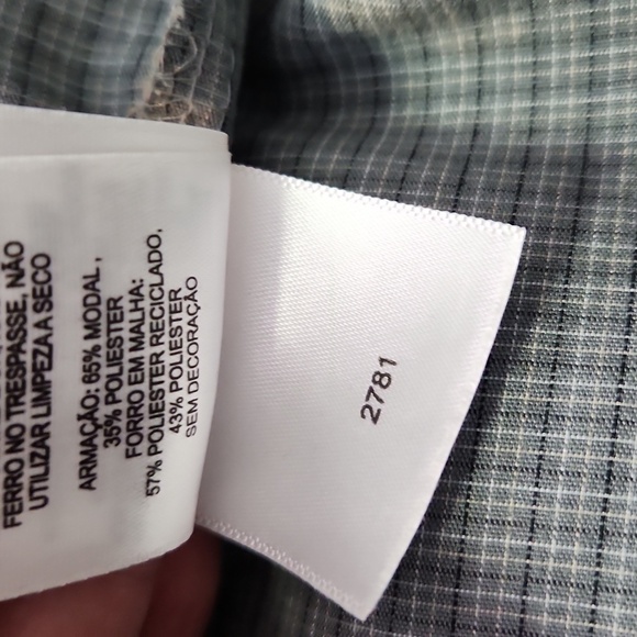 Columbia men's XL long sleeve checkered gray shirt button down front one zipper - Picture 10 of 13